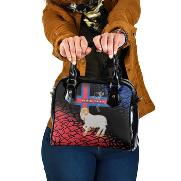 Personalized Faroe Islands Shoulder Handbag Coat Of Arms Flag Style LT18