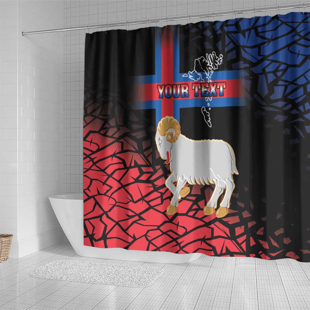 Personalized Faroe Islands Shower Curtain Coat Of Arms Flag Style LT18