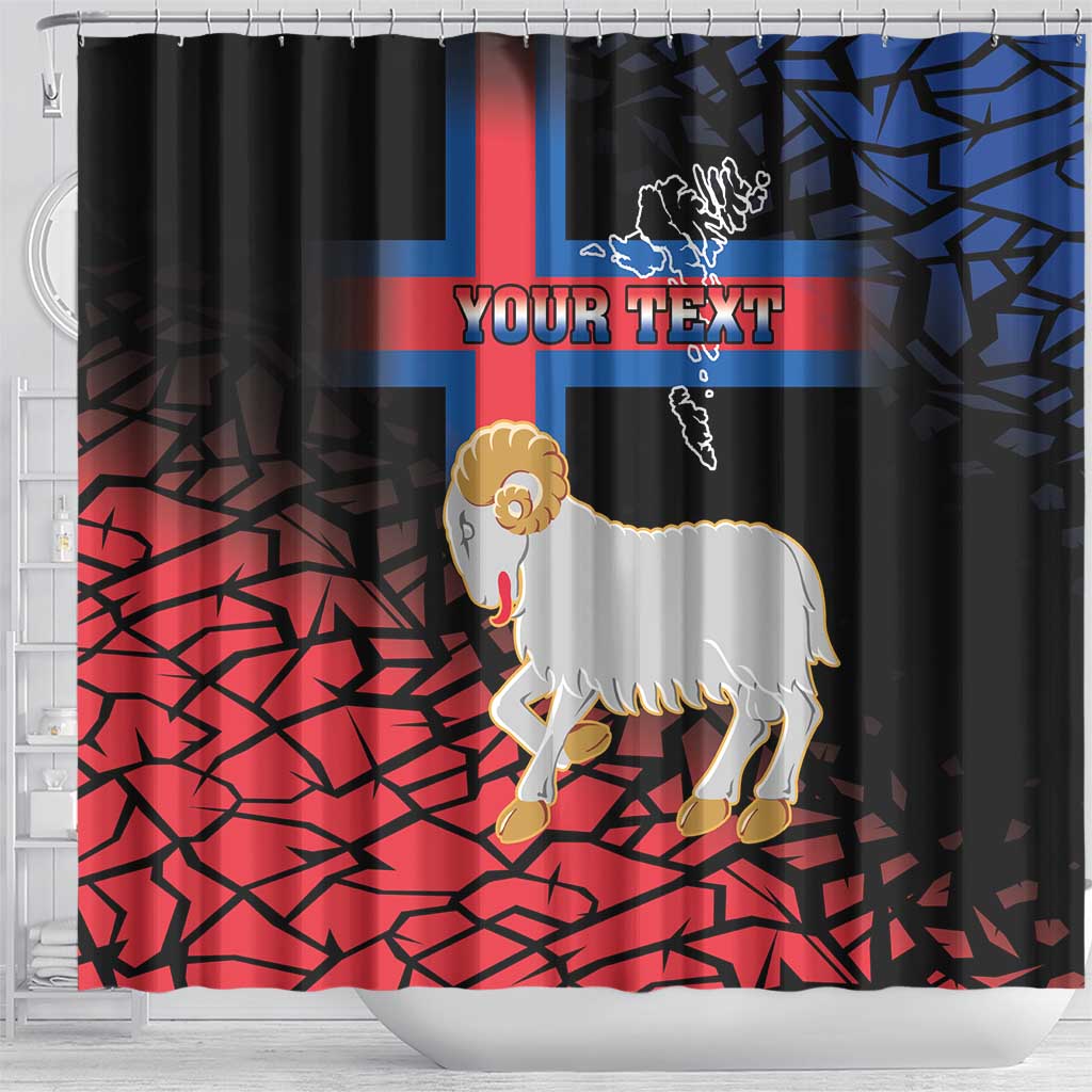 Personalized Faroe Islands Shower Curtain Coat Of Arms Flag Style LT18