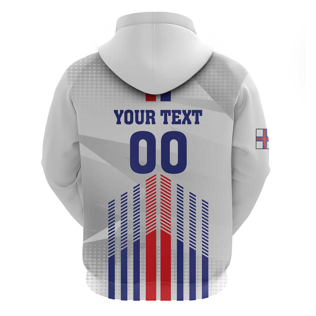 Custom Faroe Islands Football Hoodie Go Champion White Version LT18