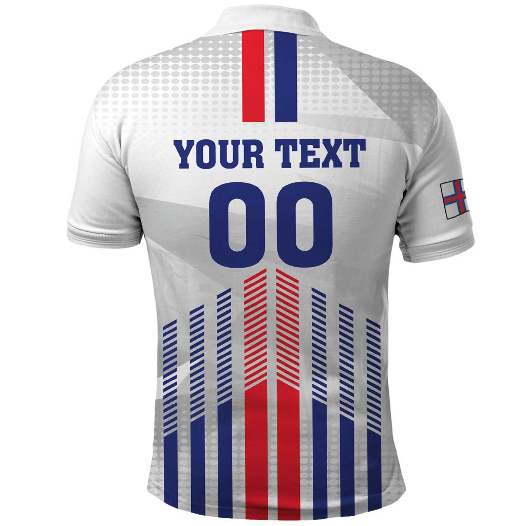 Custom Faroe Islands Football Polo Shirt Go Champion White Version LT18