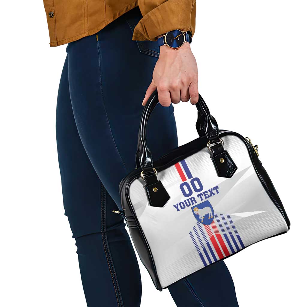 Custom Faroe Islands Football Shoulder Handbag Go Champion White Version LT18