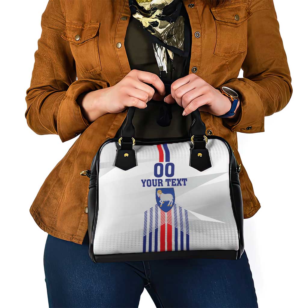 Custom Faroe Islands Football Shoulder Handbag Go Champion White Version LT18