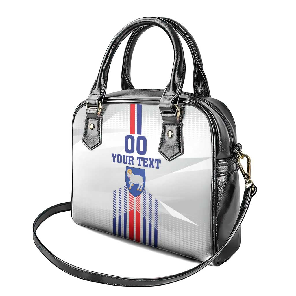 Custom Faroe Islands Football Shoulder Handbag Go Champion White Version LT18
