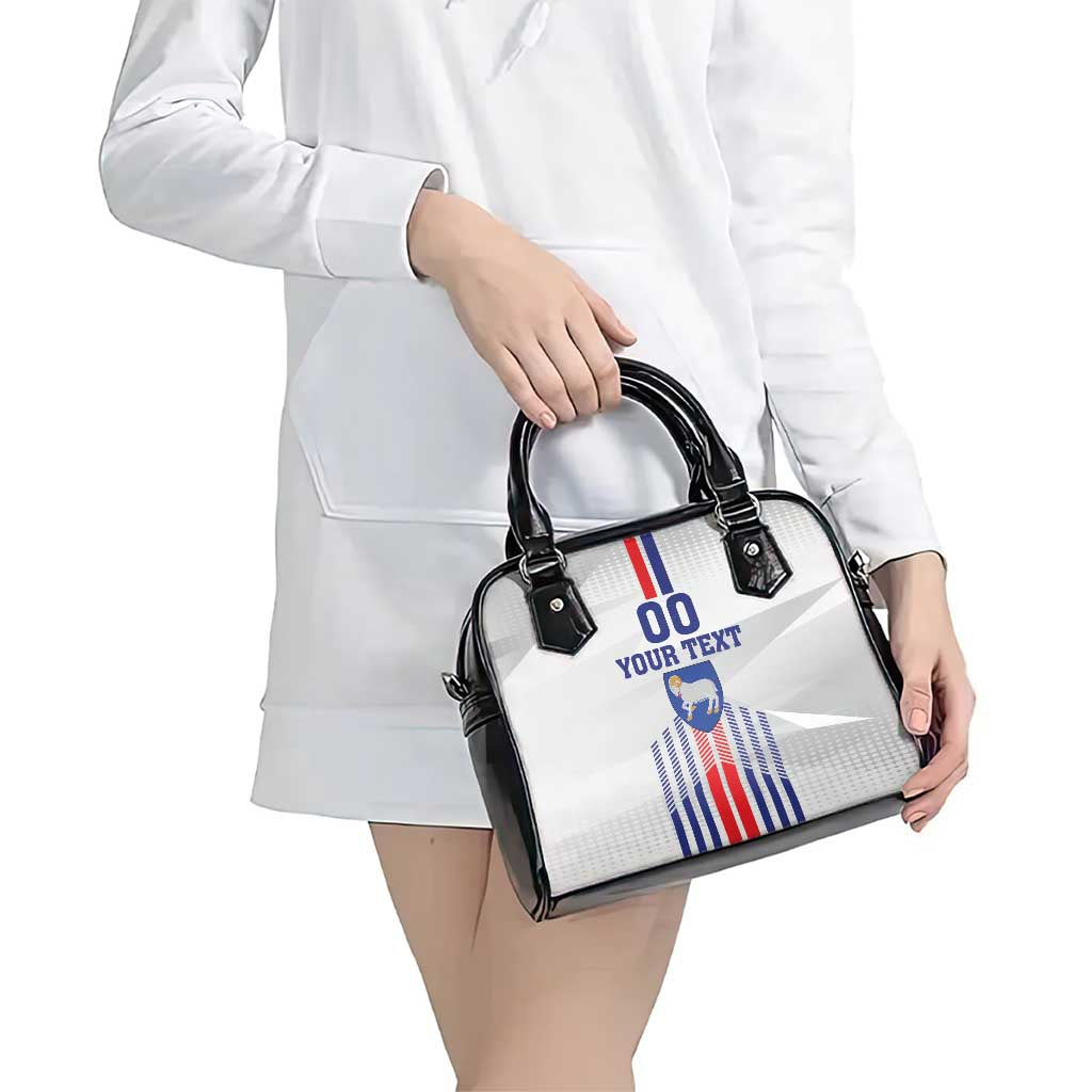 Custom Faroe Islands Football Shoulder Handbag Go Champion White Version LT18