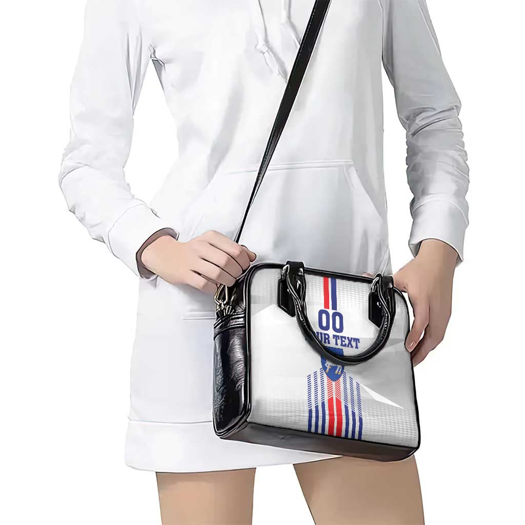 Custom Faroe Islands Football Shoulder Handbag Go Champion White Version LT18