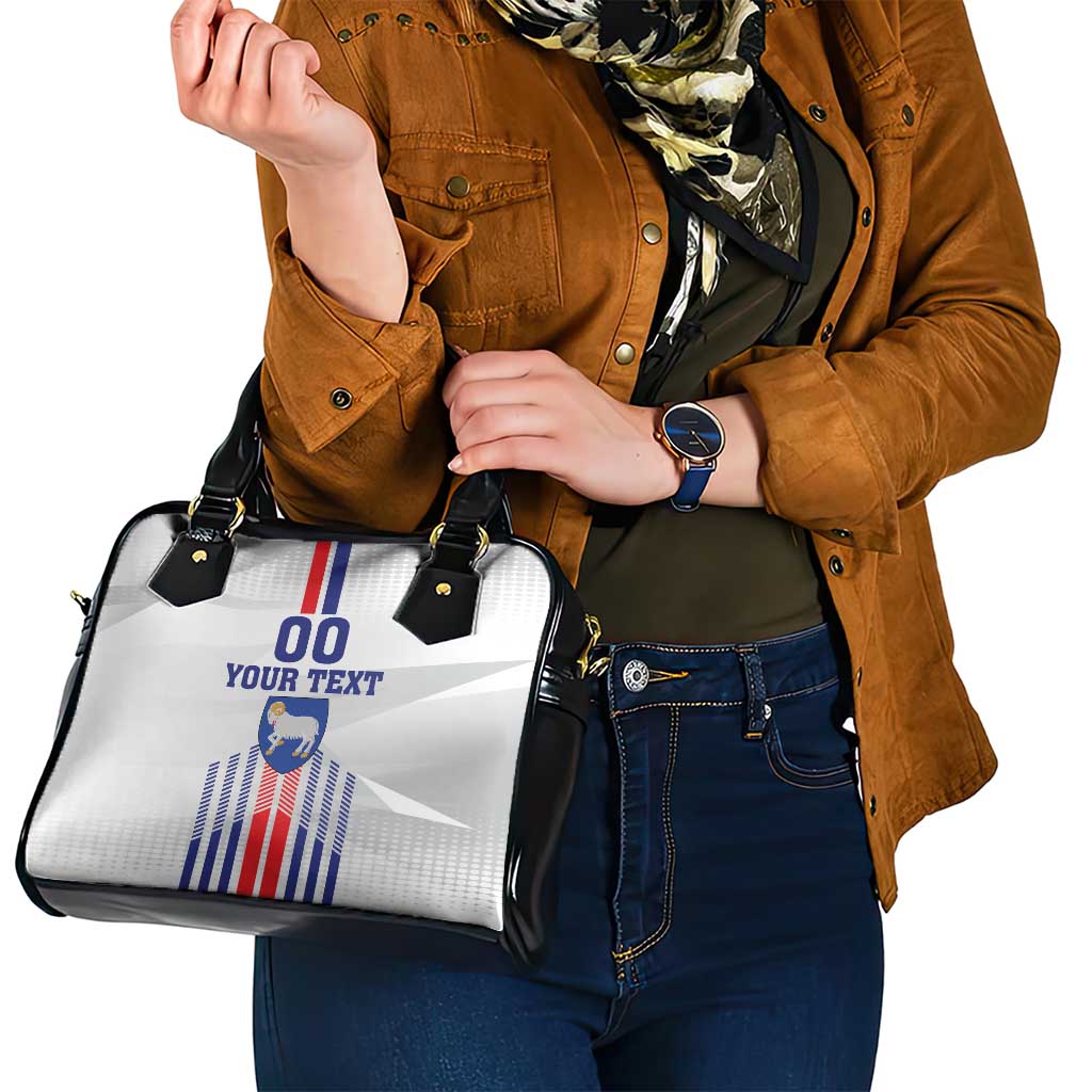 Custom Faroe Islands Football Shoulder Handbag Go Champion White Version LT18
