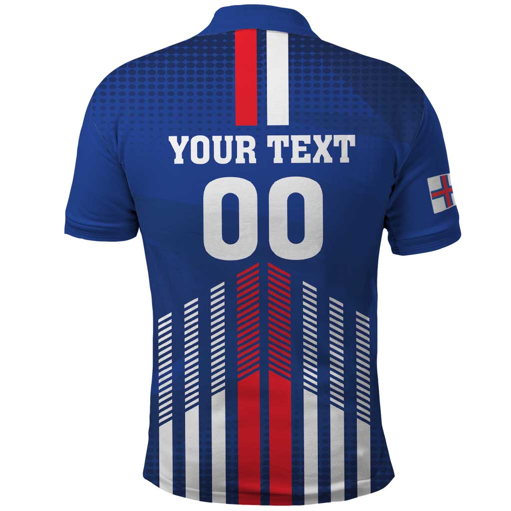 Custom Faroe Islands Football Polo Shirt Go Champion Blue Version LT18