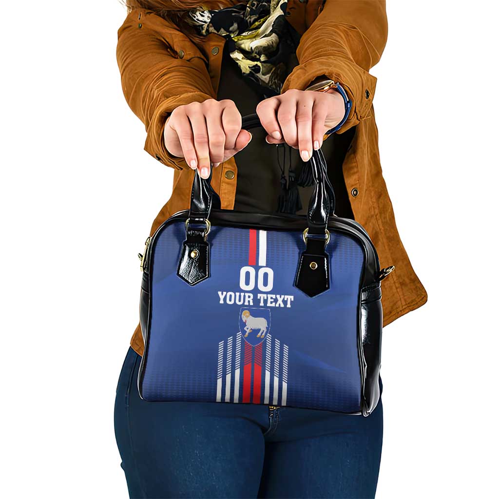 Custom Faroe Islands Football Shoulder Handbag Go Champion Blue Version LT18