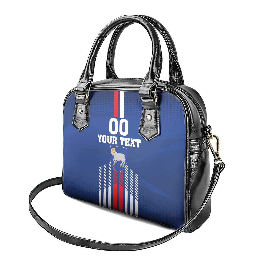 Custom Faroe Islands Football Shoulder Handbag Go Champion Blue Version LT18