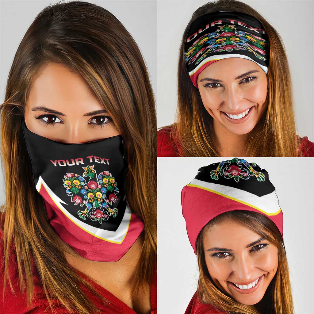 Personalized Poland Wycinanki Eagle Neck Gaiter Polish Traditional Floral Folk Pattern LT18