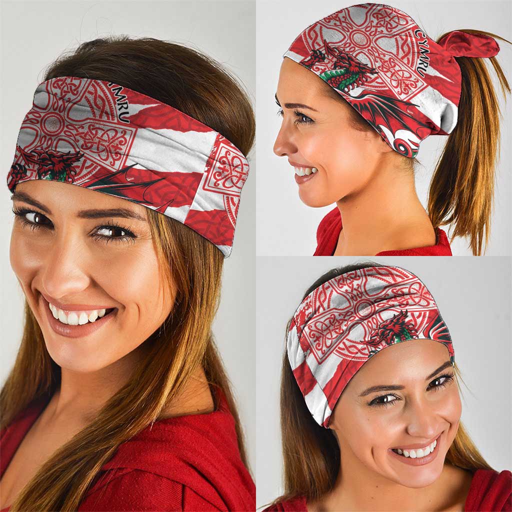 Wales Celtic Cross Neck Gaiter Cymru Am Byth Red Version LT18
