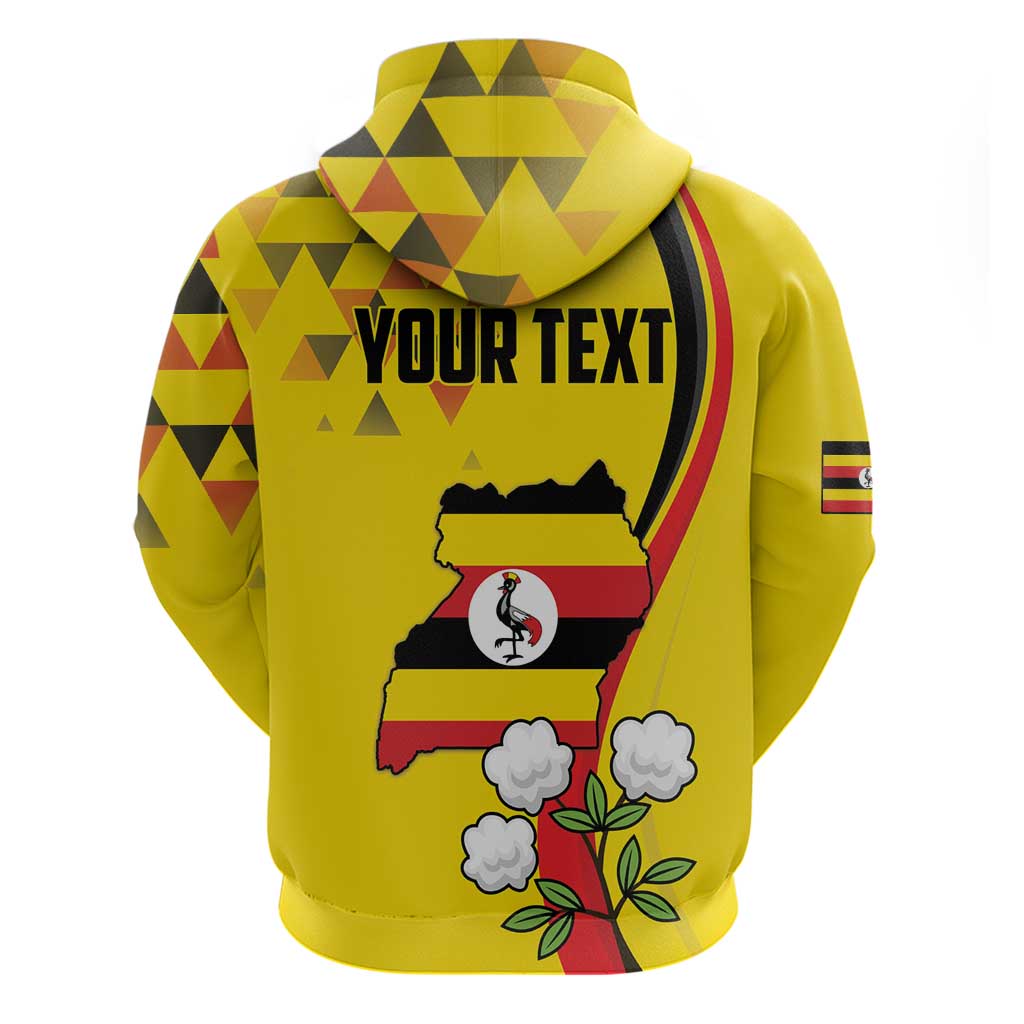 Personalized Uganda Independence Day Hoodie Grey Crowned Crane Bird LT18