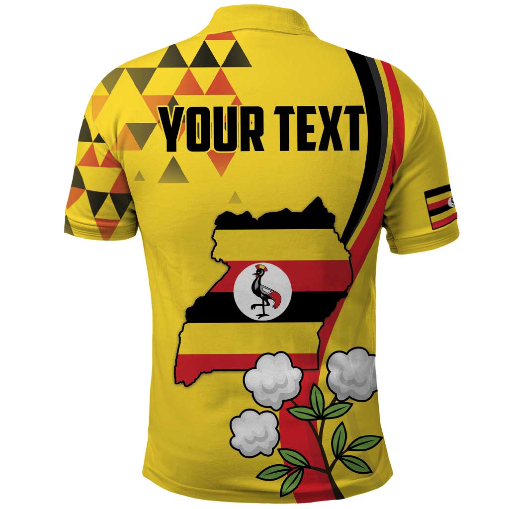 Personalized Uganda Independence Day Polo Shirt Grey Crowned Crane Bird LT18