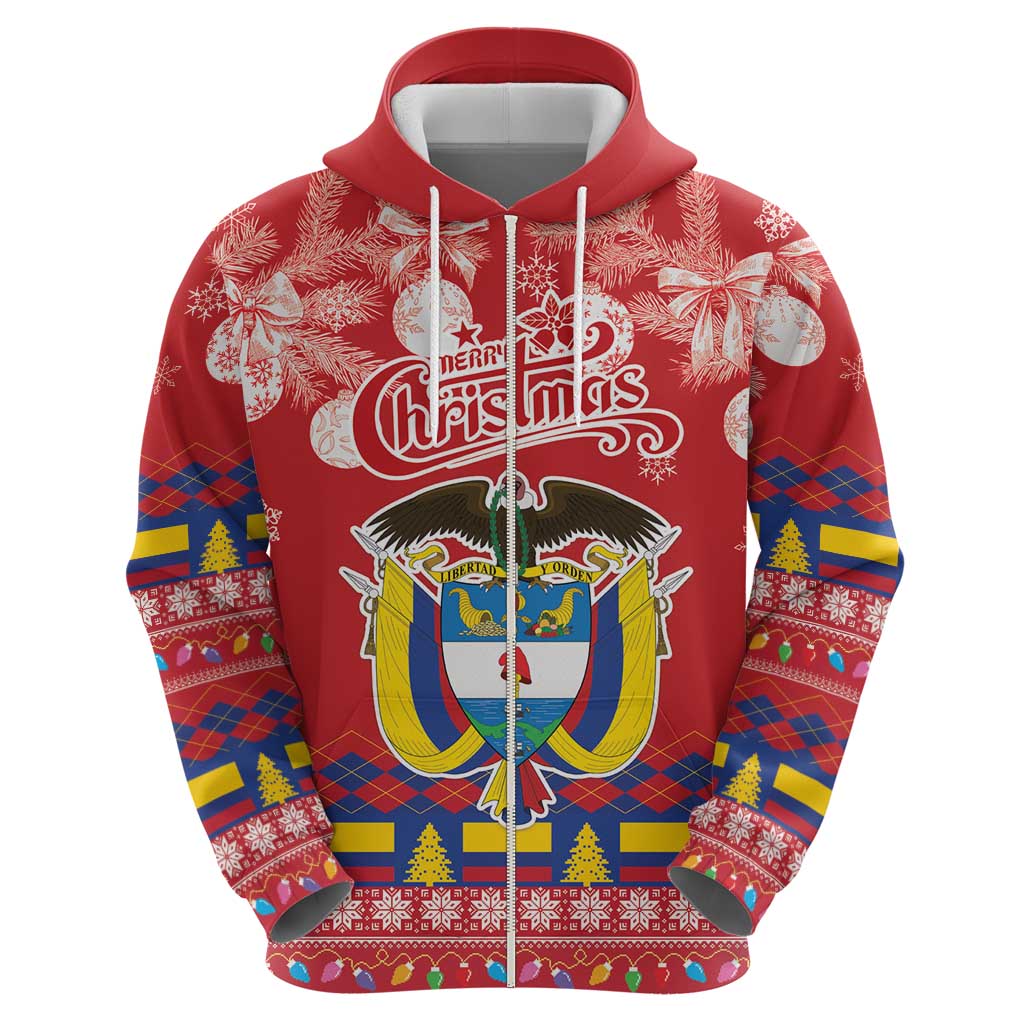 Colombia Christmas Hoodie Libertad y Orden With Feliz Navidad LT18