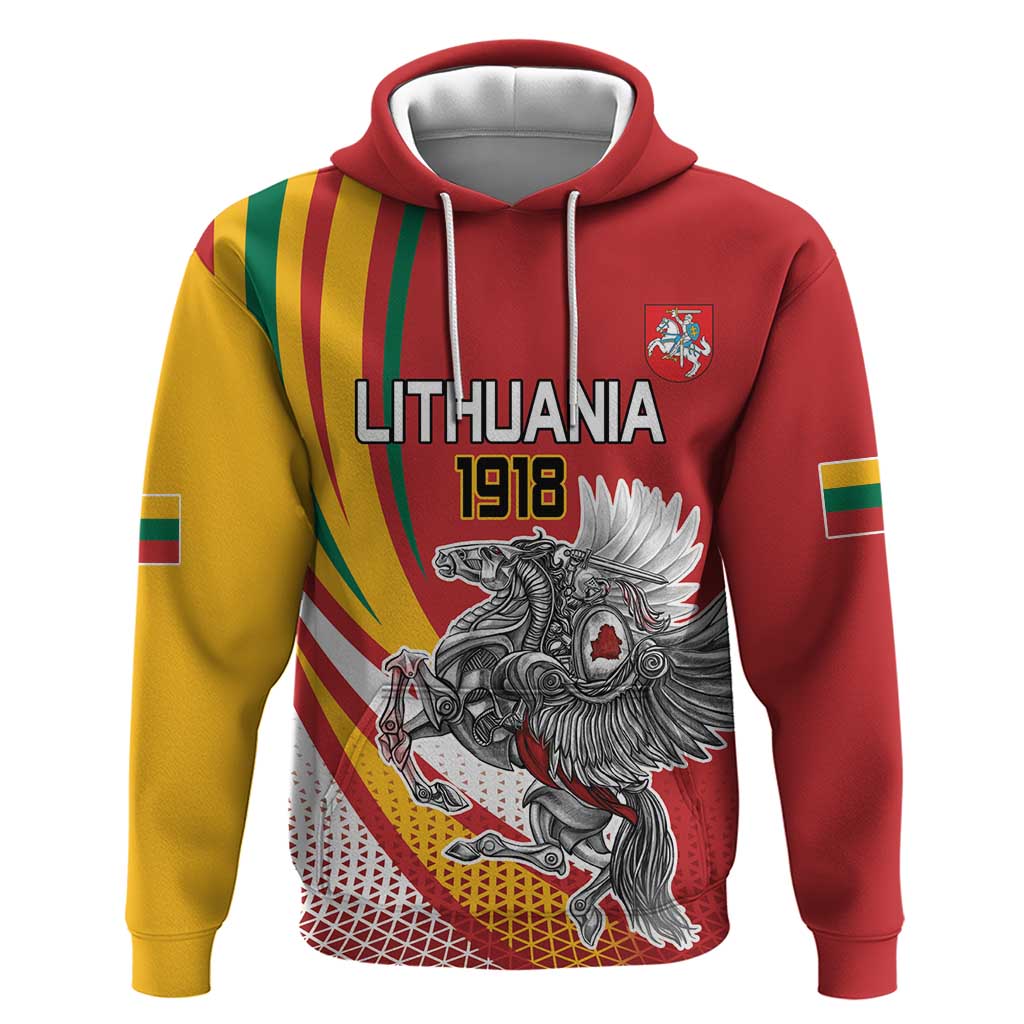 Personalized Lithuania Independence Day Hoodie Lithuanian Vytis Swoosh LT18