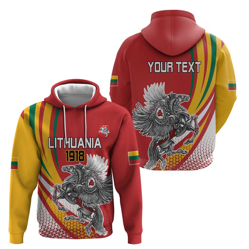 Personalized Lithuania Independence Day Hoodie Lithuanian Vytis Swoosh LT18