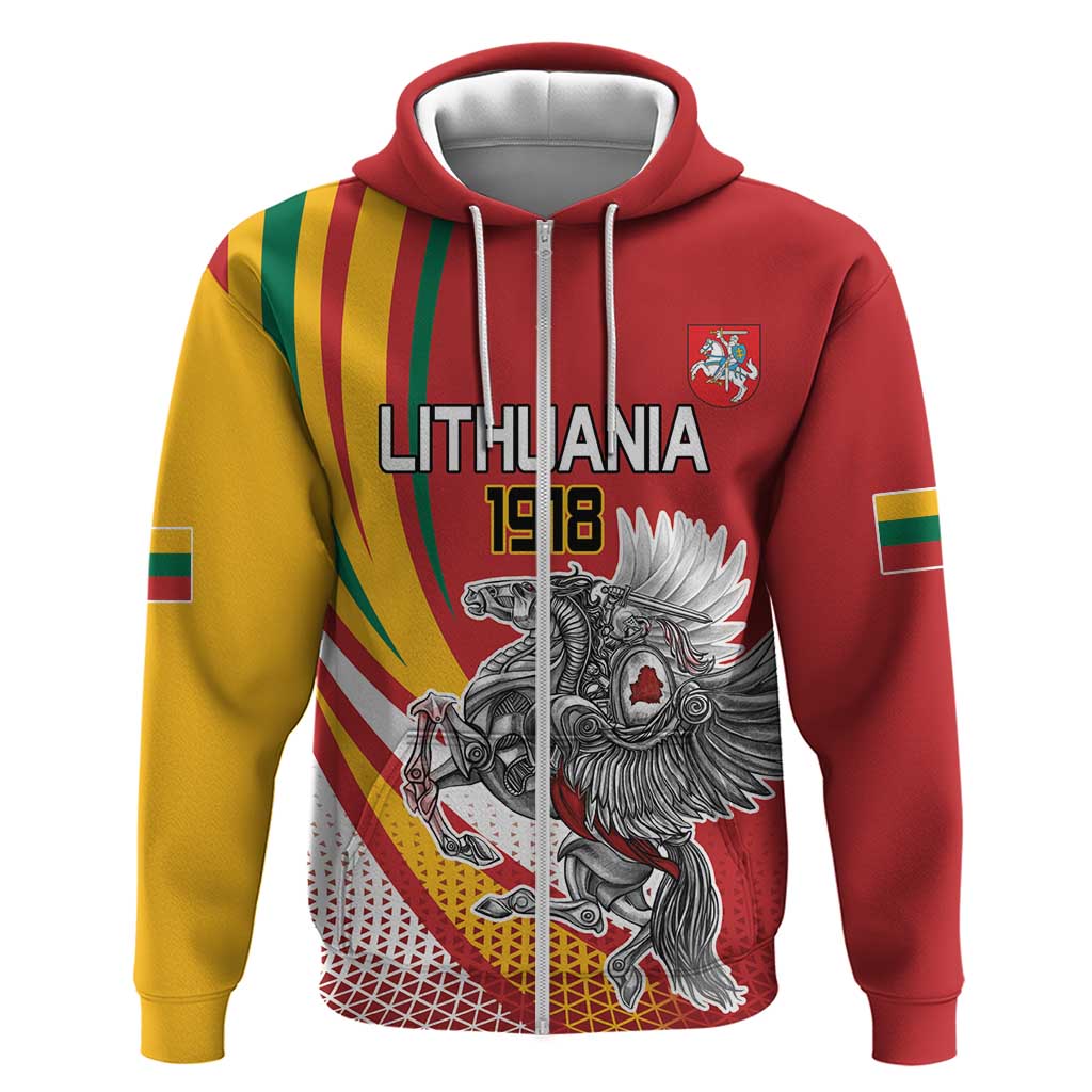 Personalized Lithuania Independence Day Hoodie Lithuanian Vytis Swoosh LT18