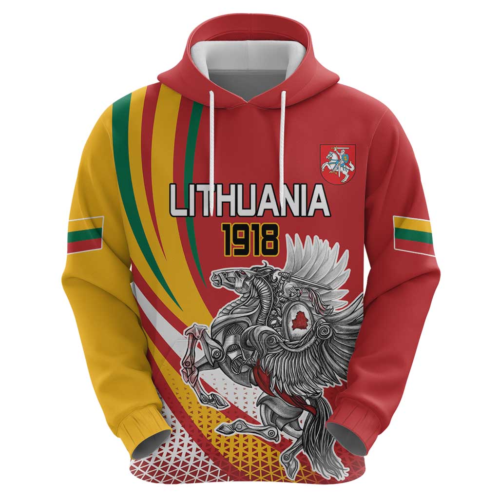 Personalized Lithuania Independence Day Hoodie Lithuanian Vytis Swoosh LT18