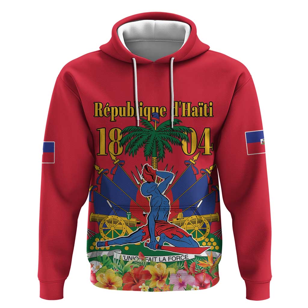 Haiti Independence Day Hoodie Le Marron Inconnu Unity Makes Strength LT18