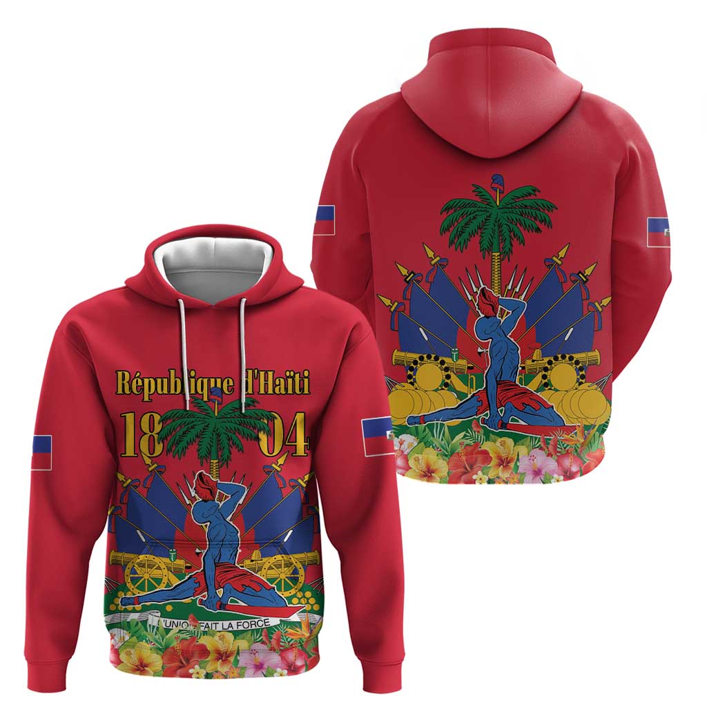 Haiti Independence Day Hoodie Le Marron Inconnu Unity Makes Strength LT18