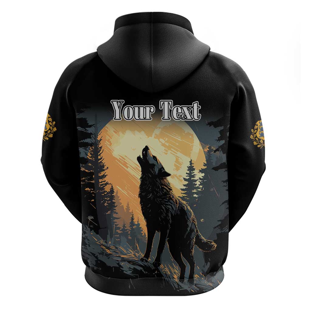 Personalized Estonia Hoodie Wolf Howling At The Moon LT18