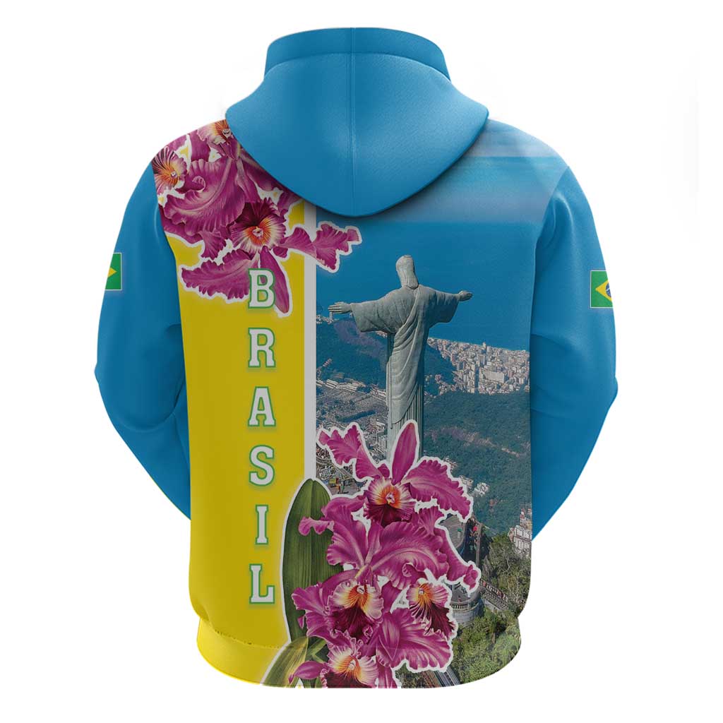Brazil Cattleya Labiata Hoodie Christ The Redeemer And Flag Color Style LT18
