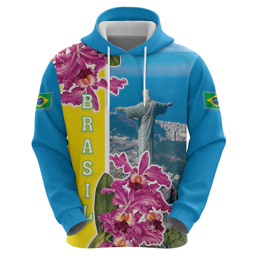 Brazil Cattleya Labiata Hoodie Christ The Redeemer And Flag Color Style LT18