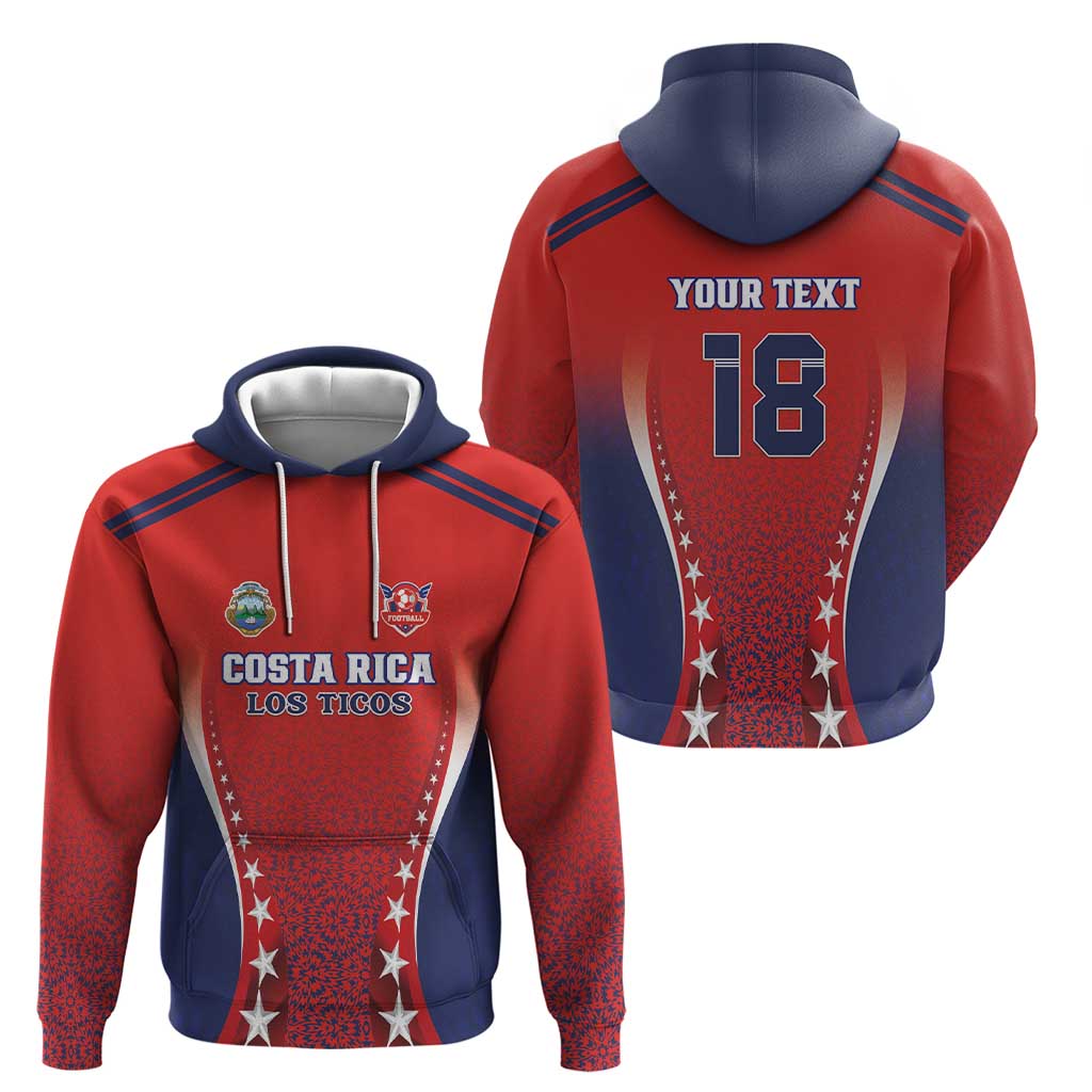 Custom Costa Rica Football Hoodie Los Ticos Sporty Style LT18