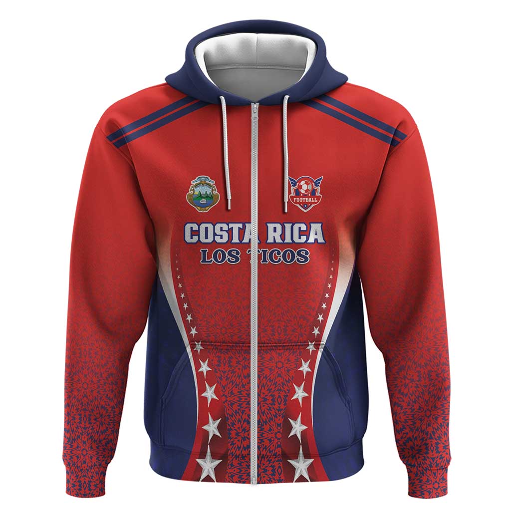 Custom Costa Rica Football Hoodie Los Ticos Sporty Style LT18