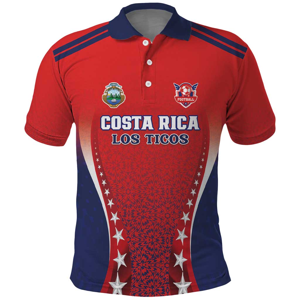 Custom Costa Rica Football Polo Shirt Los Ticos Sporty Style LT18
