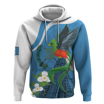 Guatemala Independence Day Hoodie Guatemalan Quetzal Libre Crezca Fecundo LT18