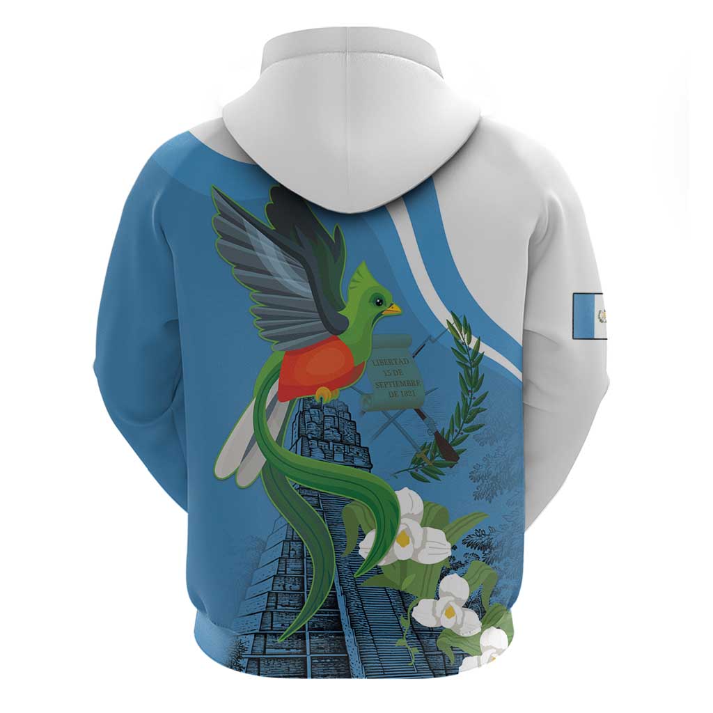 Guatemala Independence Day Hoodie Guatemalan Quetzal Libre Crezca Fecundo LT18
