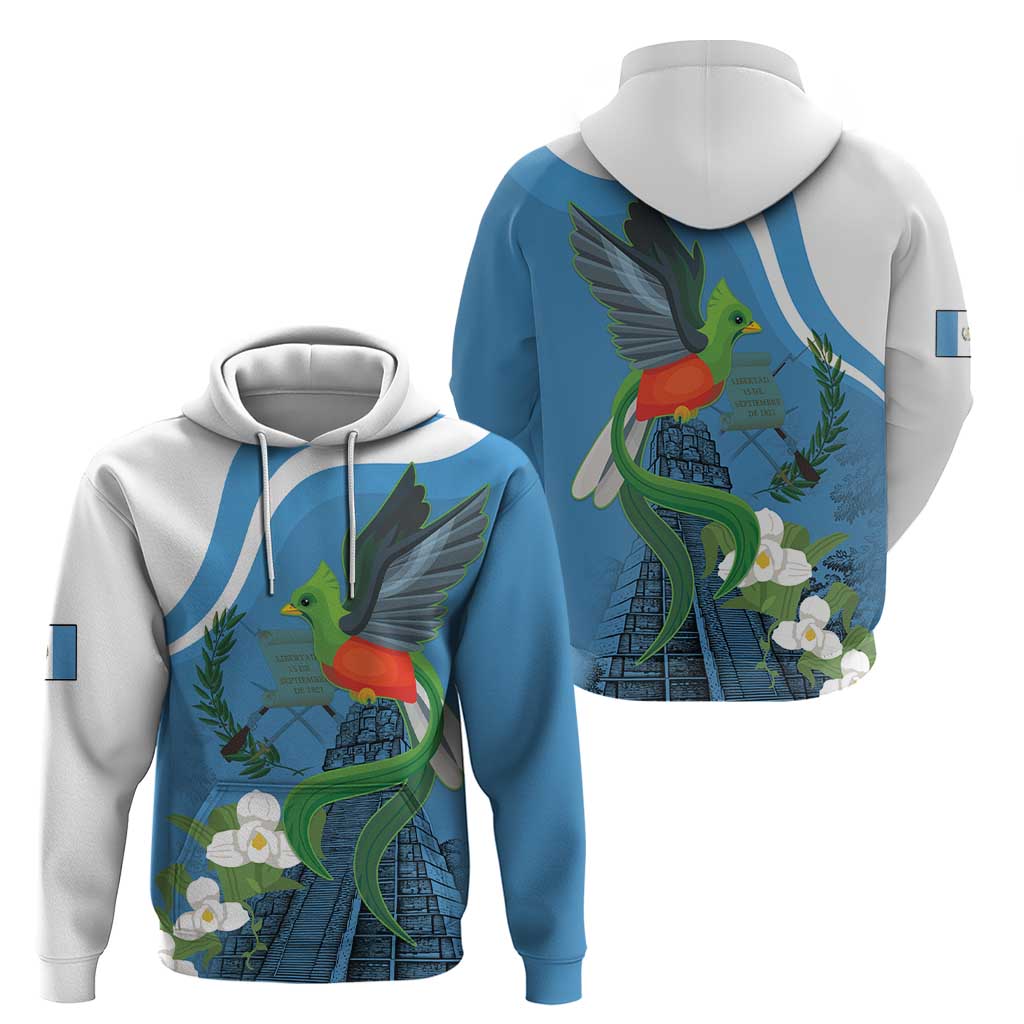 Guatemala Independence Day Hoodie Guatemalan Quetzal Libre Crezca Fecundo LT18