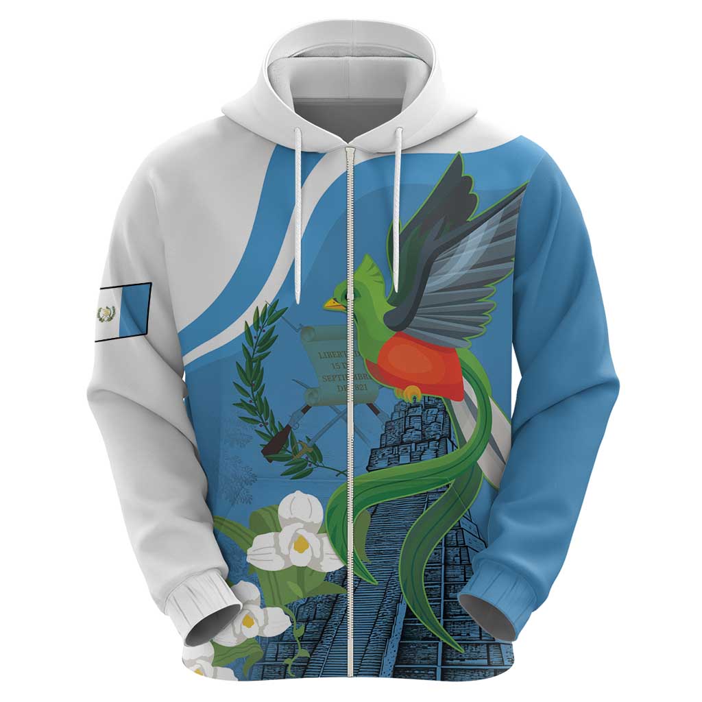 Guatemala Independence Day Hoodie Guatemalan Quetzal Libre Crezca Fecundo LT18