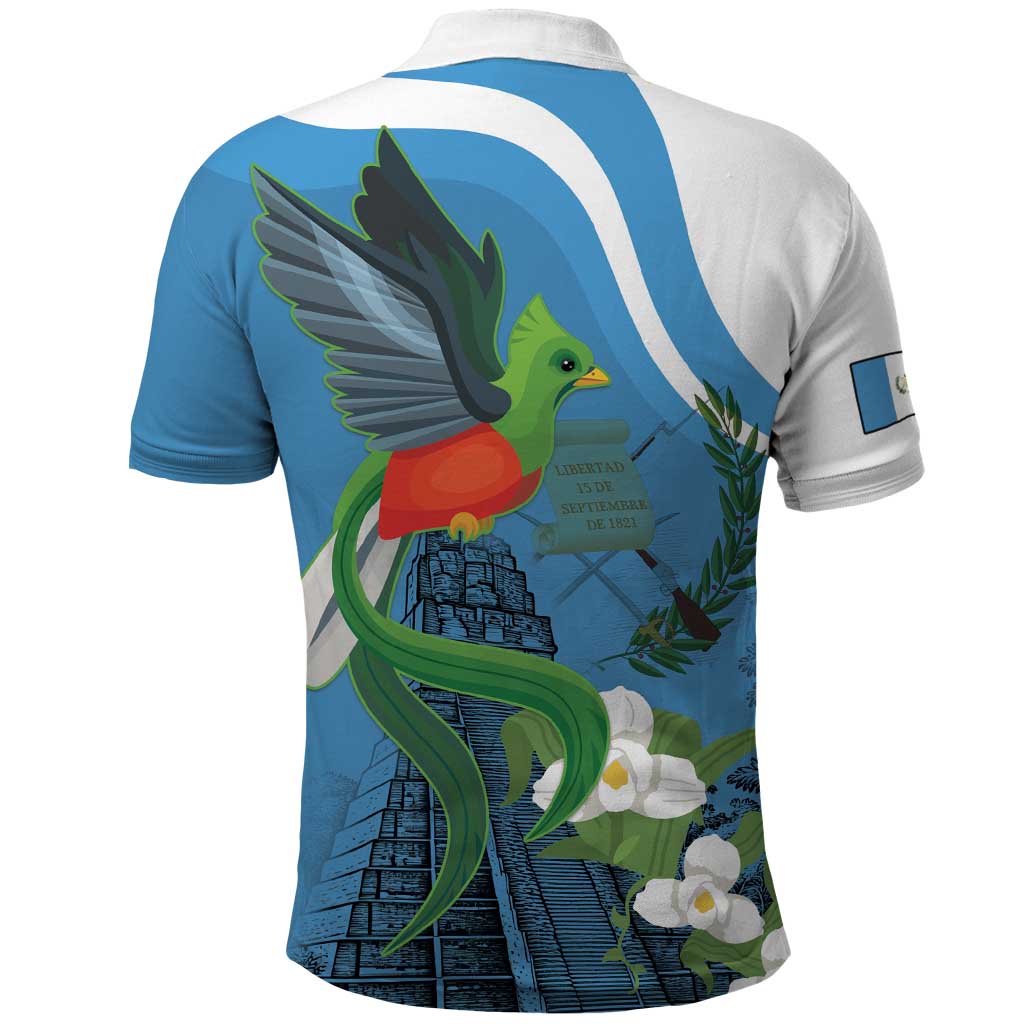 Guatemala Independence Day Polo Shirt Guatemalan Quetzal Libre Crezca Fecundo LT18