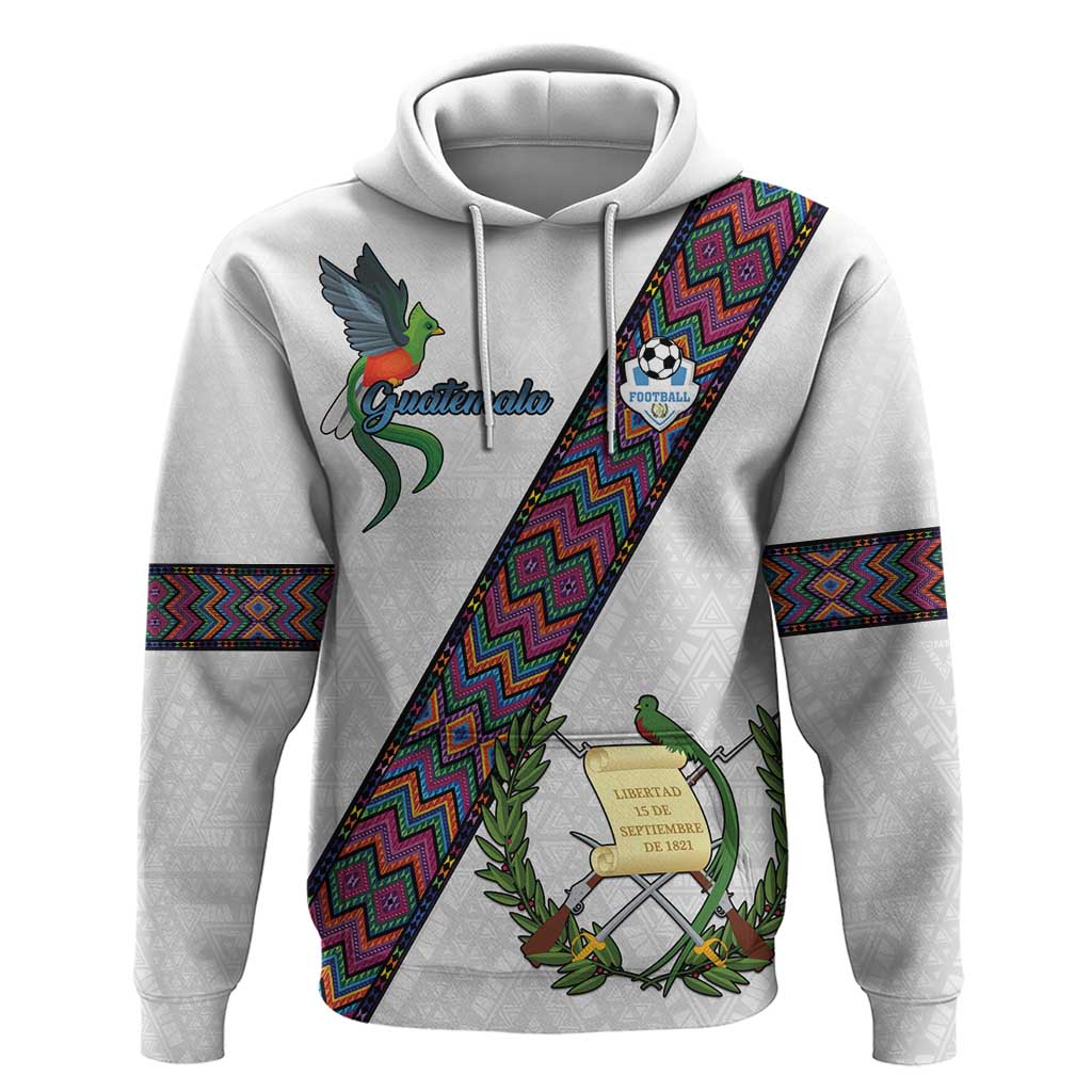 Custom Guatemala Football Hoodie Los Chapines White Version LT18