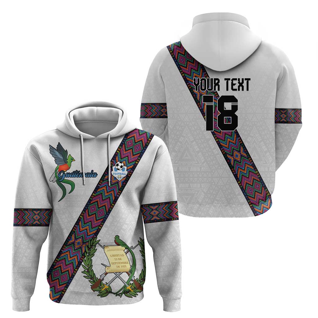 Custom Guatemala Football Hoodie Los Chapines White Version LT18