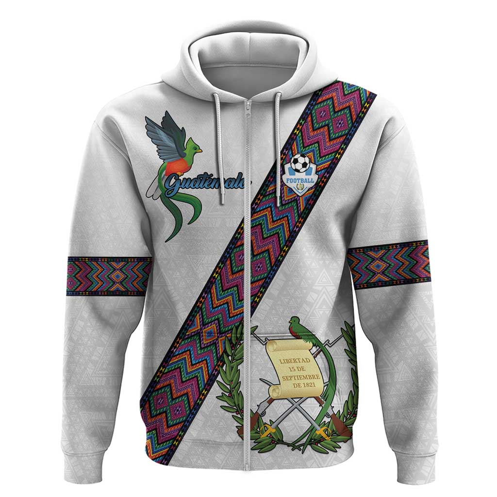Custom Guatemala Football Hoodie Los Chapines White Version LT18