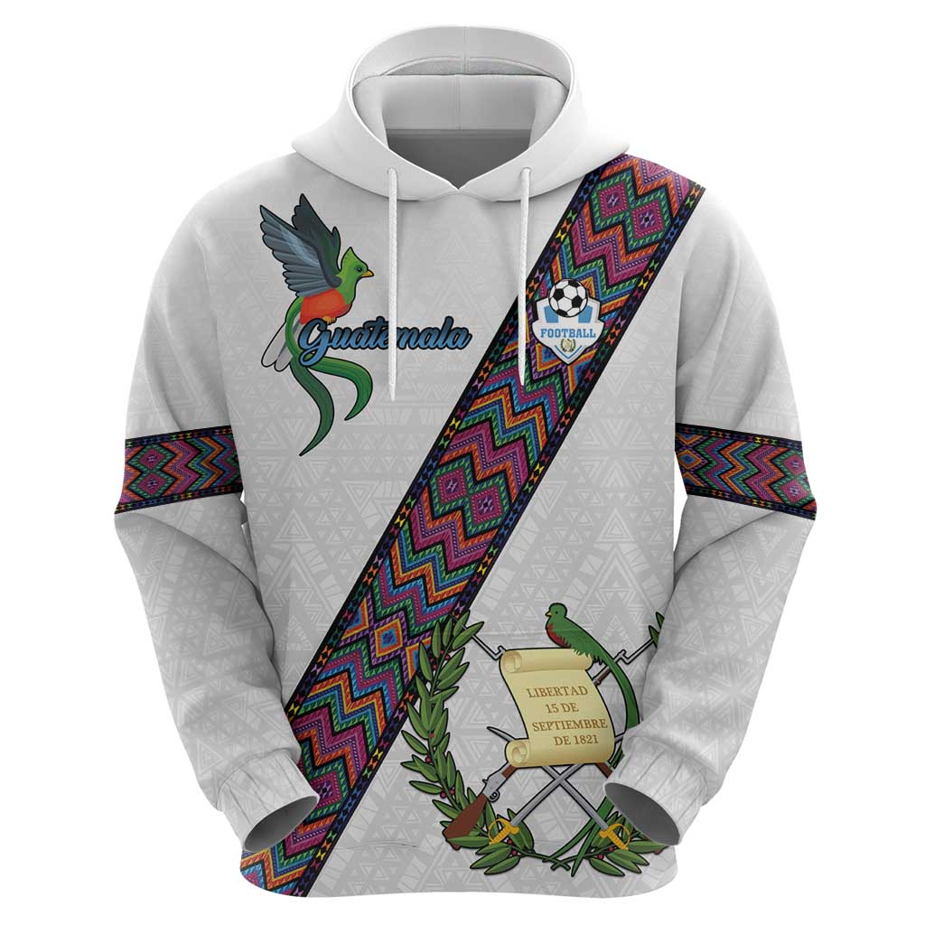 Custom Guatemala Football Hoodie Los Chapines White Version LT18