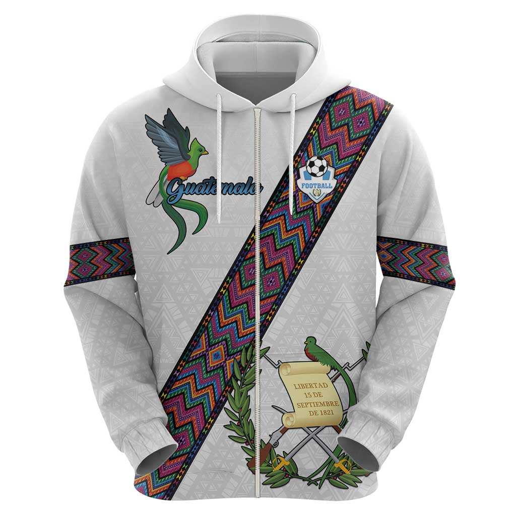 Custom Guatemala Football Hoodie Los Chapines White Version LT18