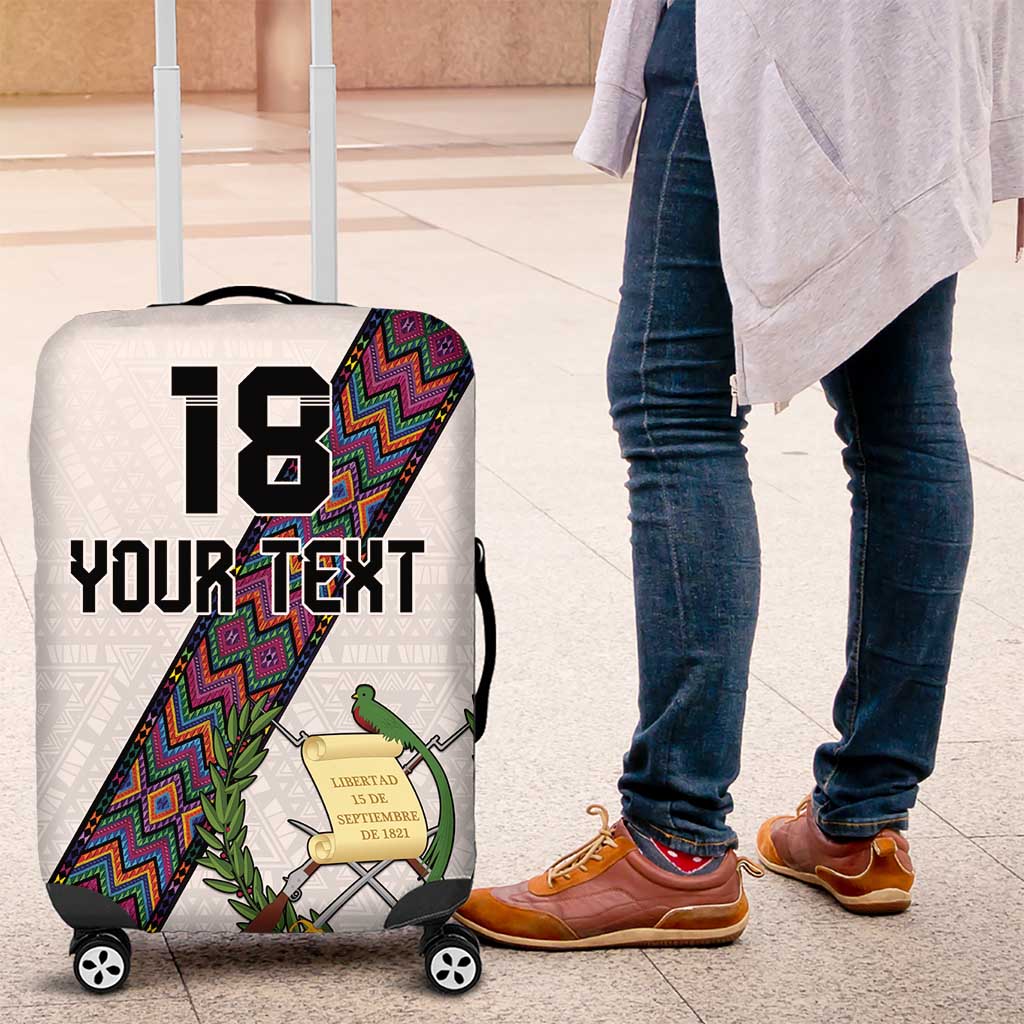 Custom Guatemala Football Luggage Cover Los Chapines White Version LT18