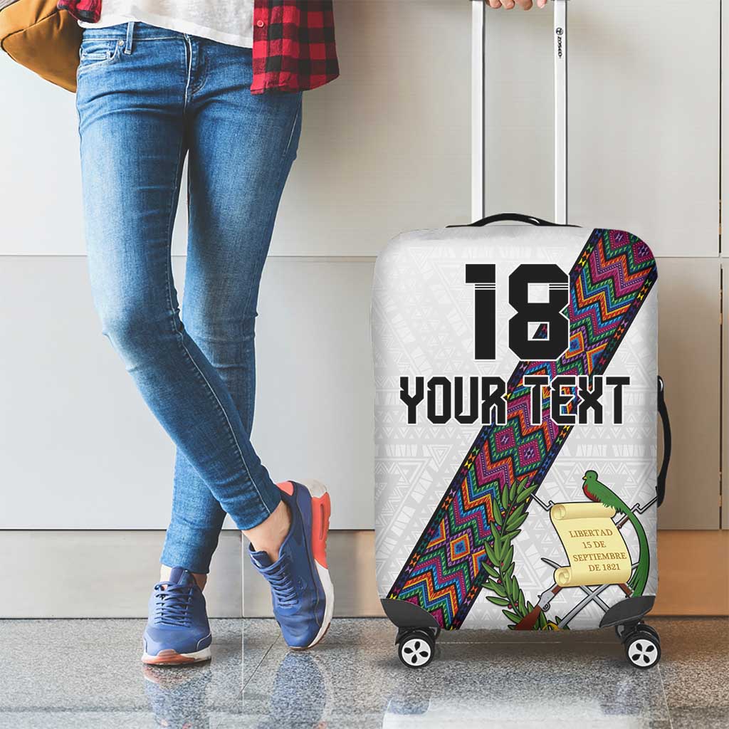 Custom Guatemala Football Luggage Cover Los Chapines White Version LT18
