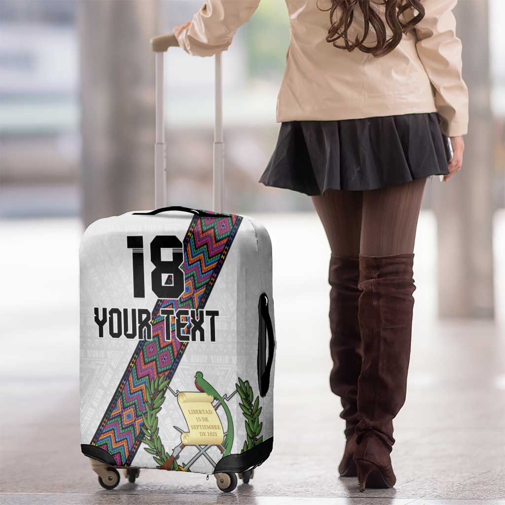 Custom Guatemala Football Luggage Cover Los Chapines White Version LT18
