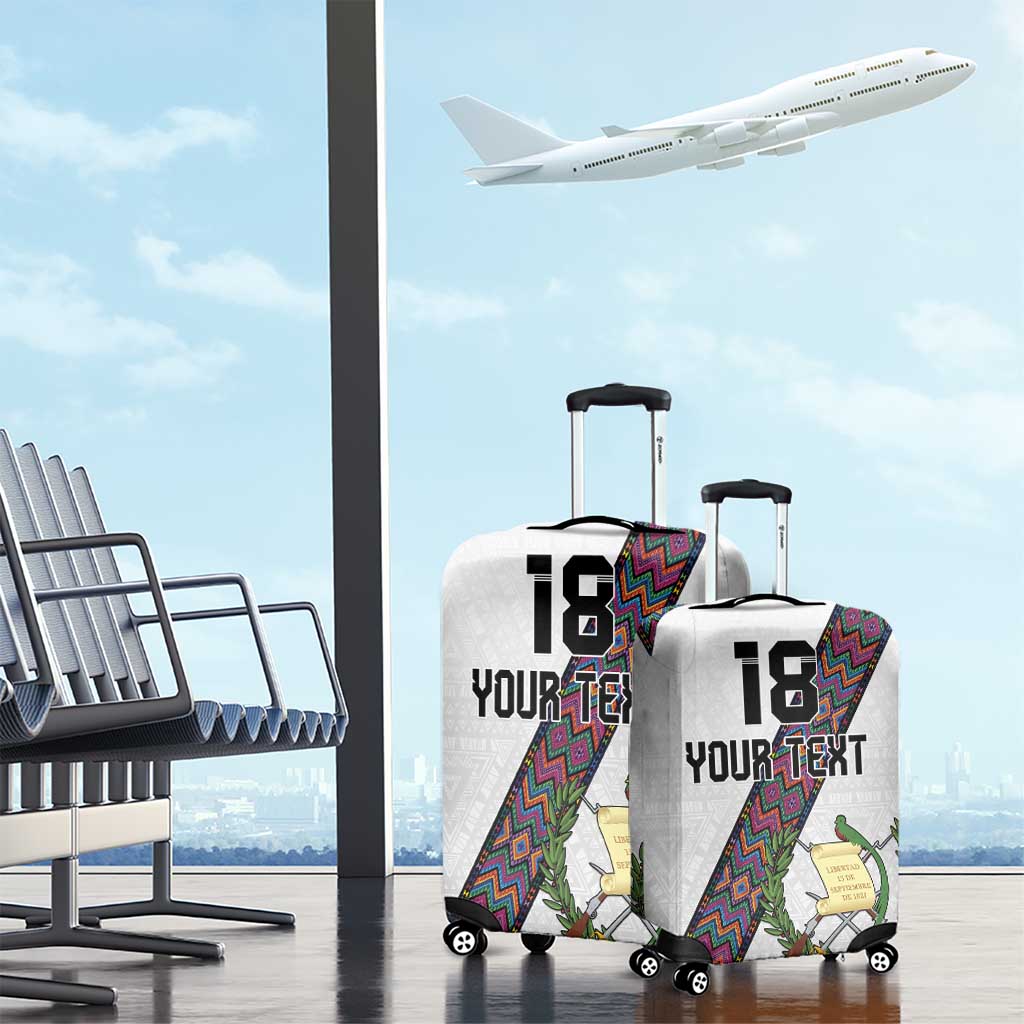 Custom Guatemala Football Luggage Cover Los Chapines White Version LT18