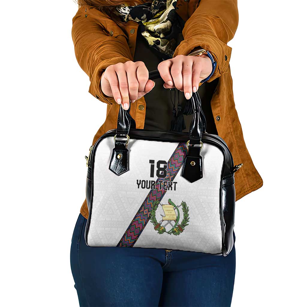 Custom Guatemala Football Shoulder Handbag Los Chapines White Version LT18