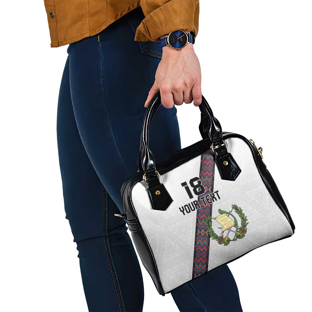 Custom Guatemala Football Shoulder Handbag Los Chapines White Version LT18
