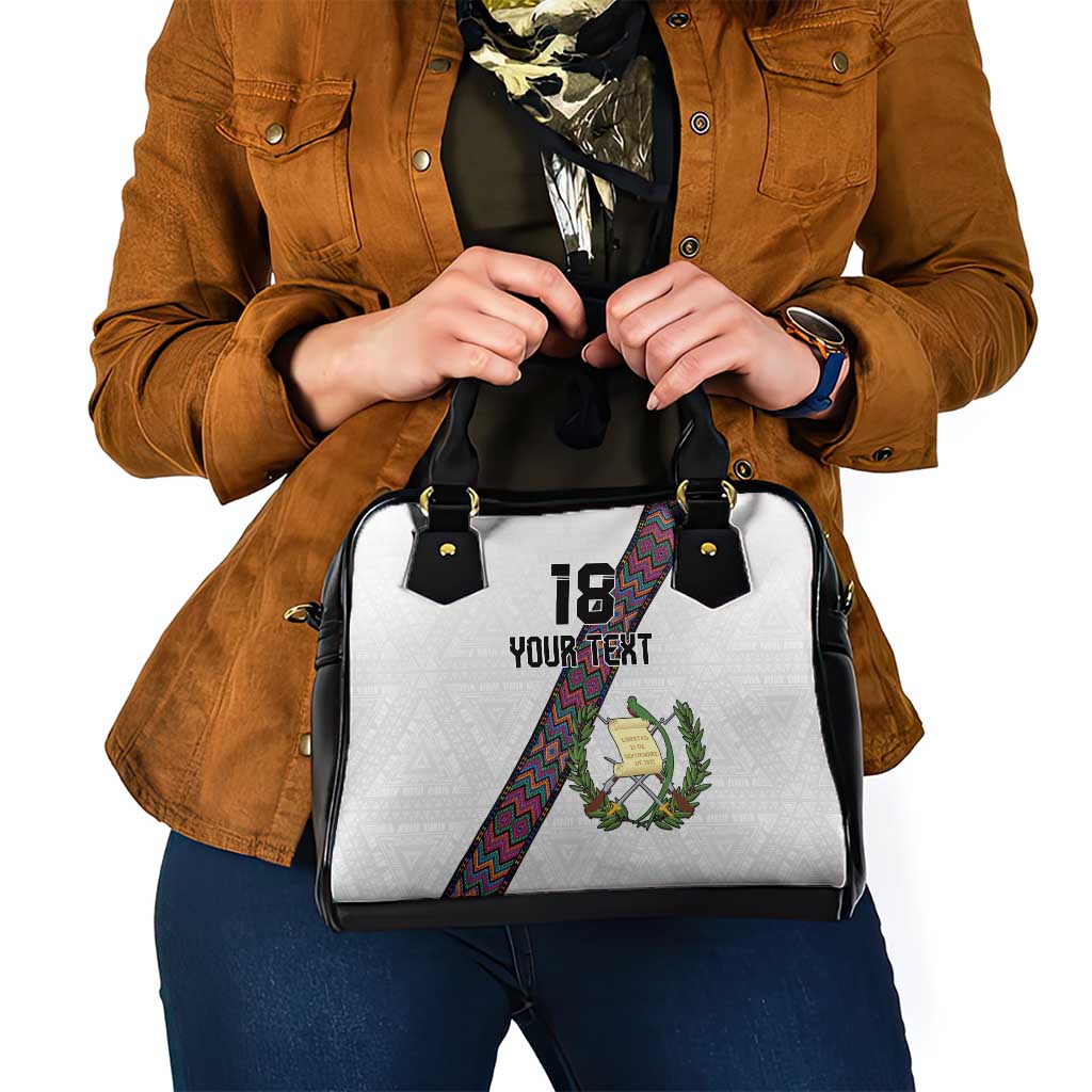 Custom Guatemala Football Shoulder Handbag Los Chapines White Version LT18