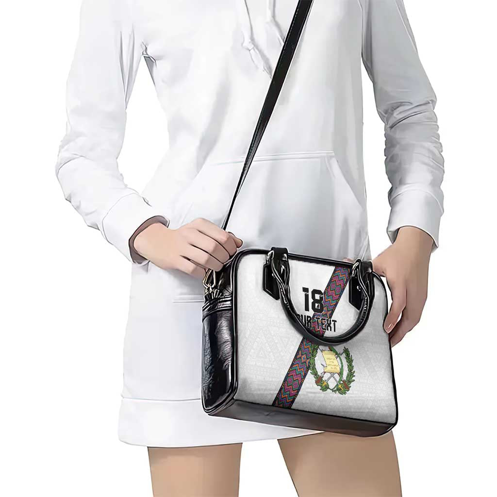 Custom Guatemala Football Shoulder Handbag Los Chapines White Version LT18