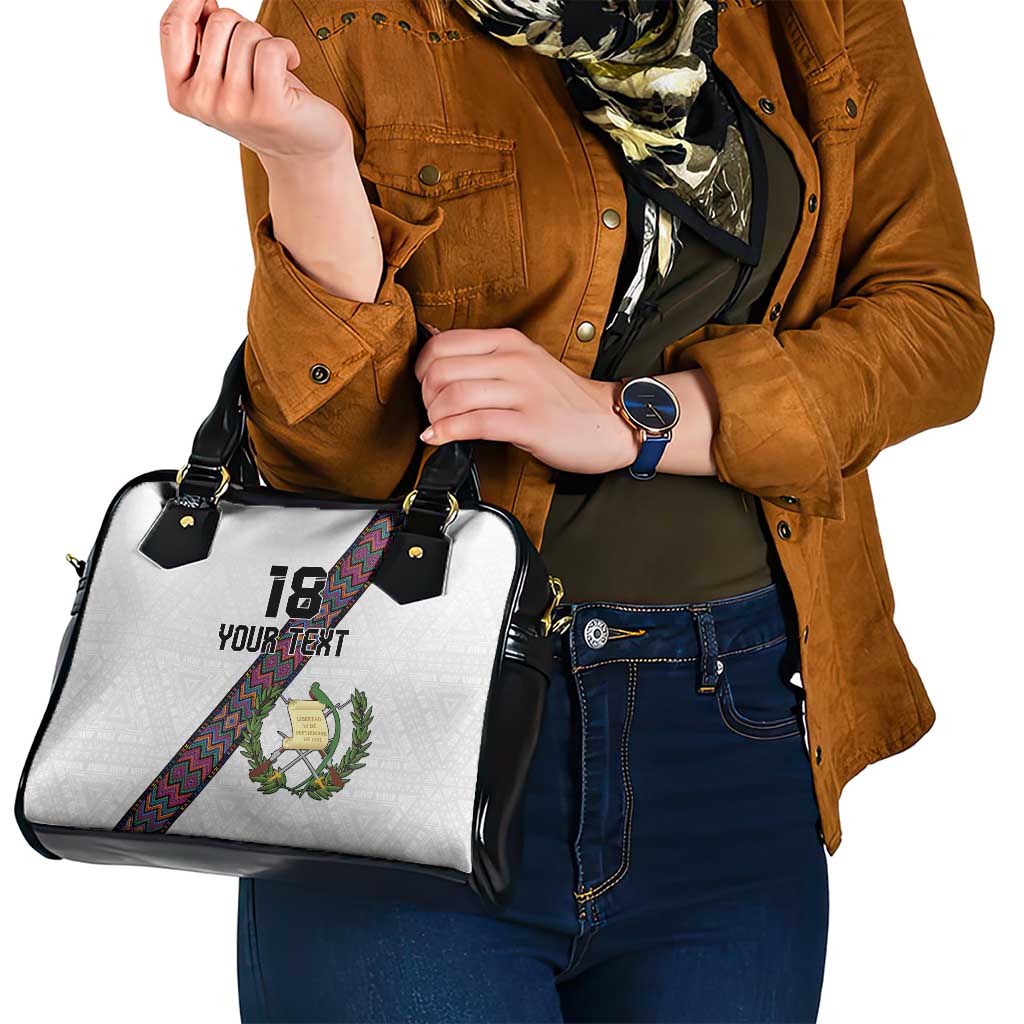 Custom Guatemala Football Shoulder Handbag Los Chapines White Version LT18